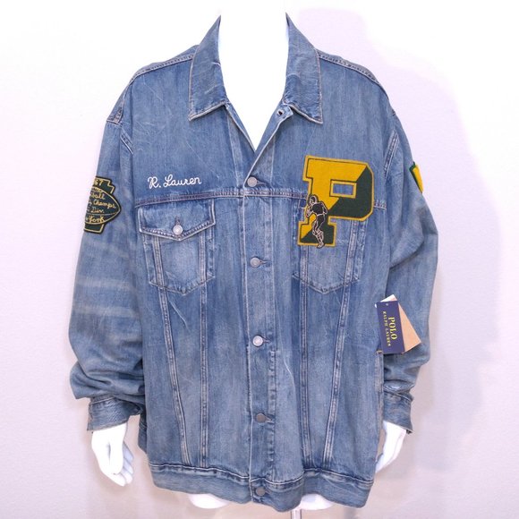 POLO RALPH LAUREN New 3XLT Denim Jean Jacket NWT TAGS XXXL BIG & TALL RL TIGERS - Picture 2 of 16